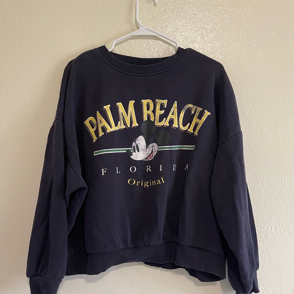 H&M Navy Graphic Mickey Mouse Sweatshirt